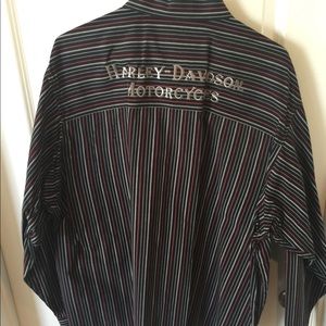 Harley Davidson button down embroidered shirt